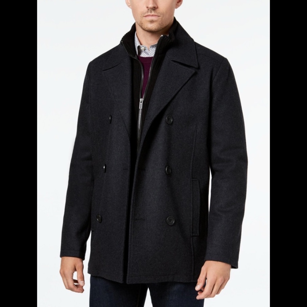 Kenneth Coal Men’s Wool Pea Coat